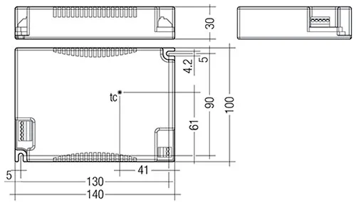 100W 1100-2100 flexC EXC Constant Current LED Driver 28001572  Tridonic LC
